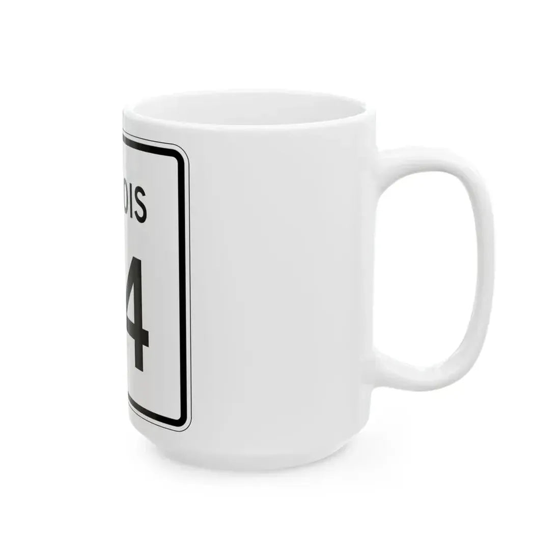 Illinois 34 (Illinois) (Road Sign) White Coffee Mug - Go Mug Yourself