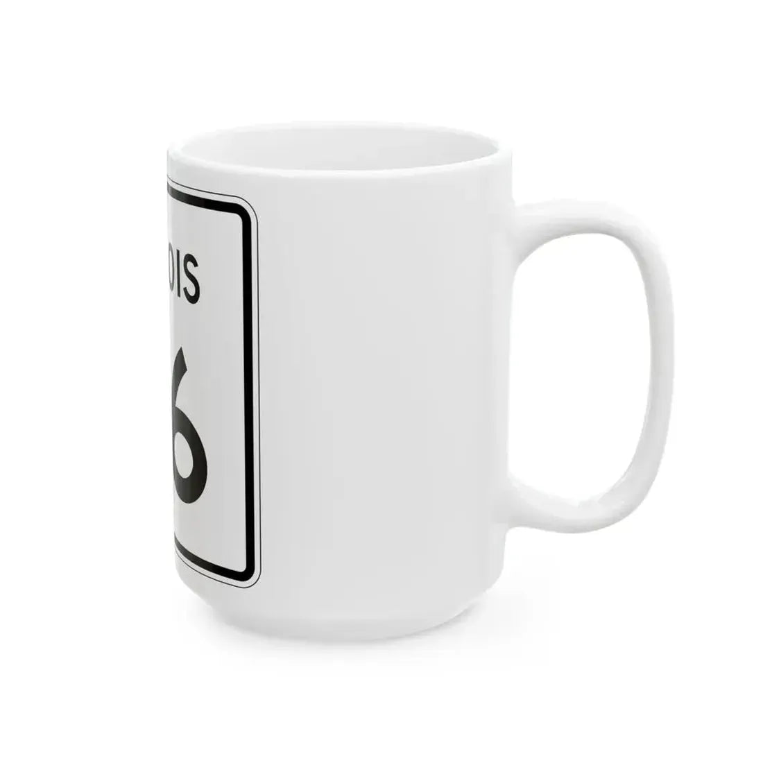 Illinois 46 (Illinois) (Road Sign) White Coffee Mug - Go Mug Yourself