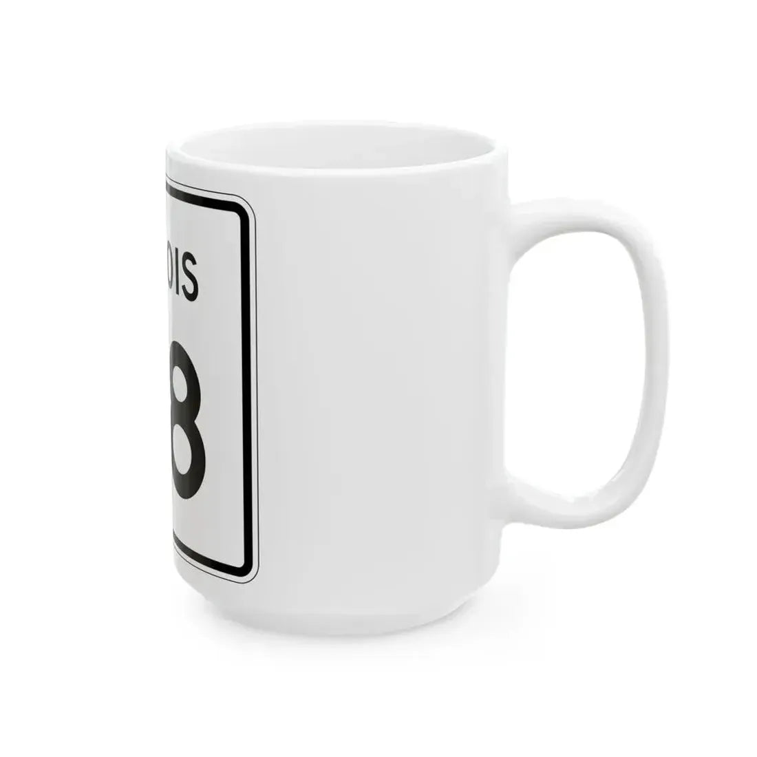 Illinois 48 (Illinois) (Road Sign) White Coffee Mug - Go Mug Yourself