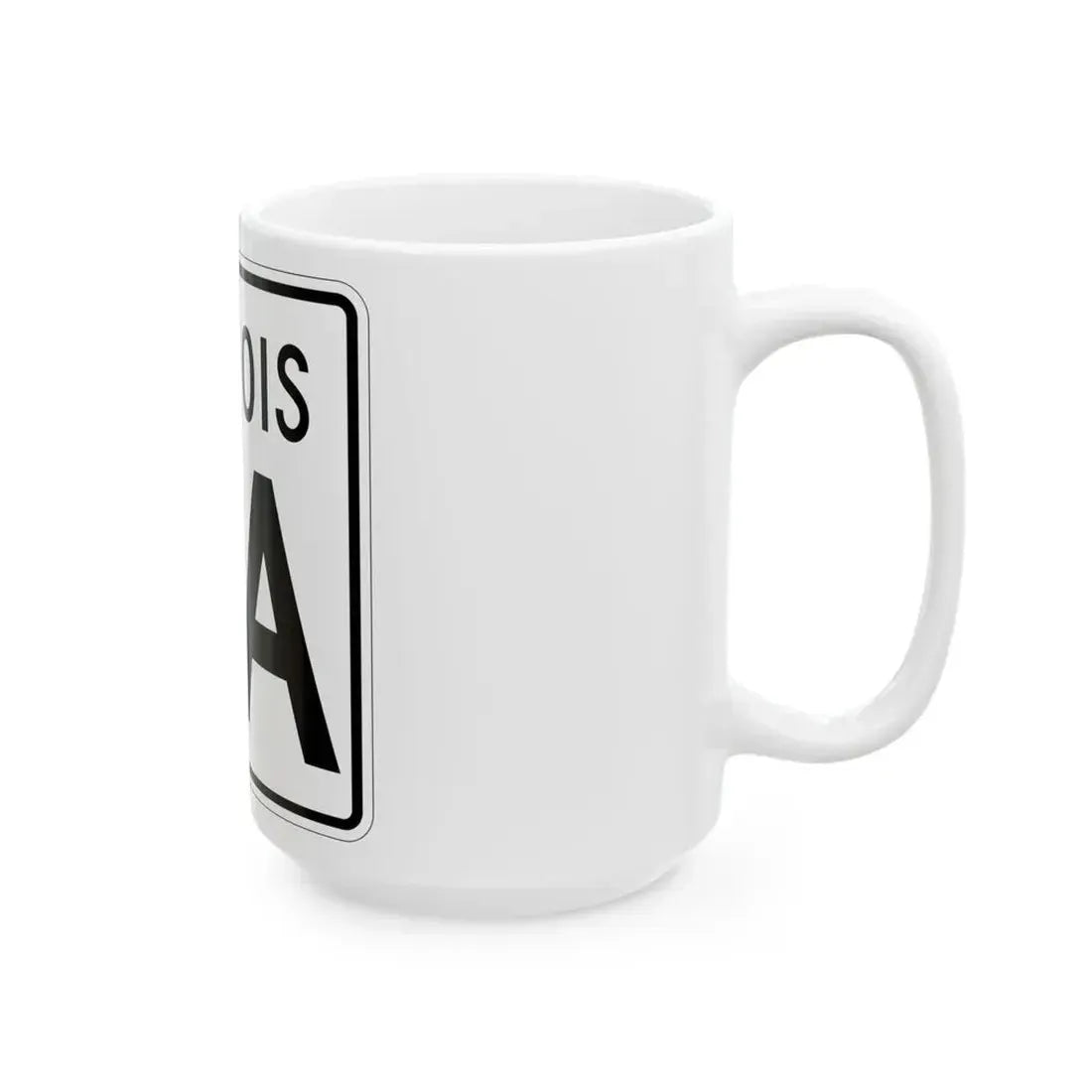 Illinois 4A 1960 (Illinois) (Road Sign) White Coffee Mug - Go Mug Yourself