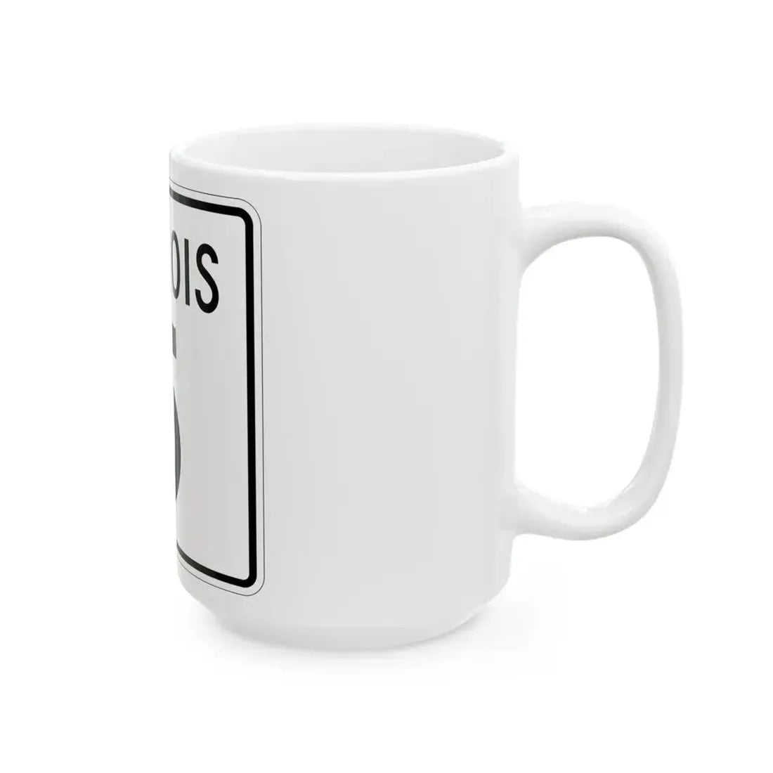 Illinois 5 1960 (Illinois) (Road Sign) White Coffee Mug - Go Mug Yourself