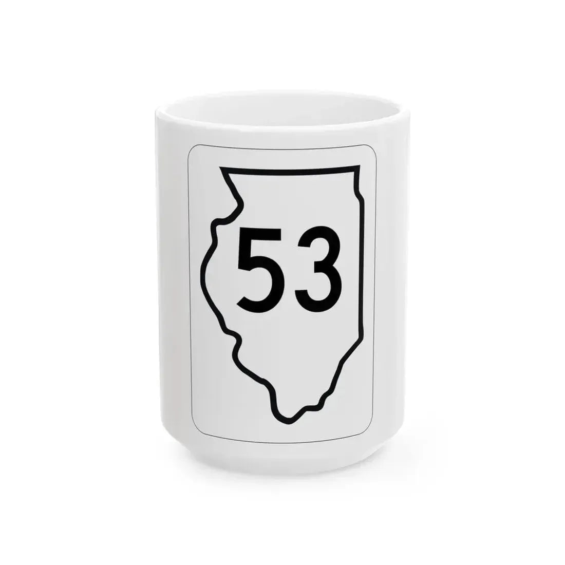 Illinois 53 1950 (Illinois) (Road Sign) White Coffee Mug - Go Mug Yourself