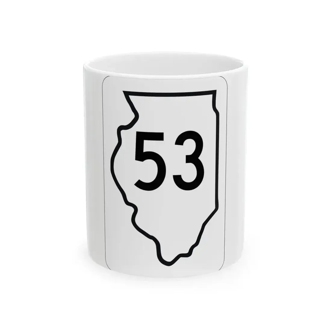 Illinois 53 1950 (Illinois) (Road Sign) White Coffee Mug - Go Mug Yourself