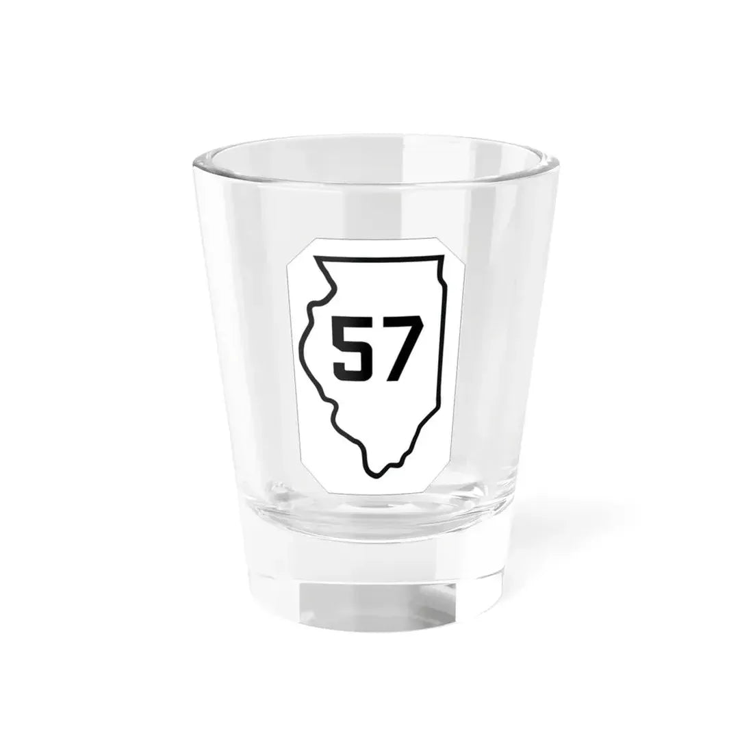 Illinois 57 1926 (Illinois) (Road Sign) Shot Glass 1.5oz 1.5oz - Go Mug Yourself