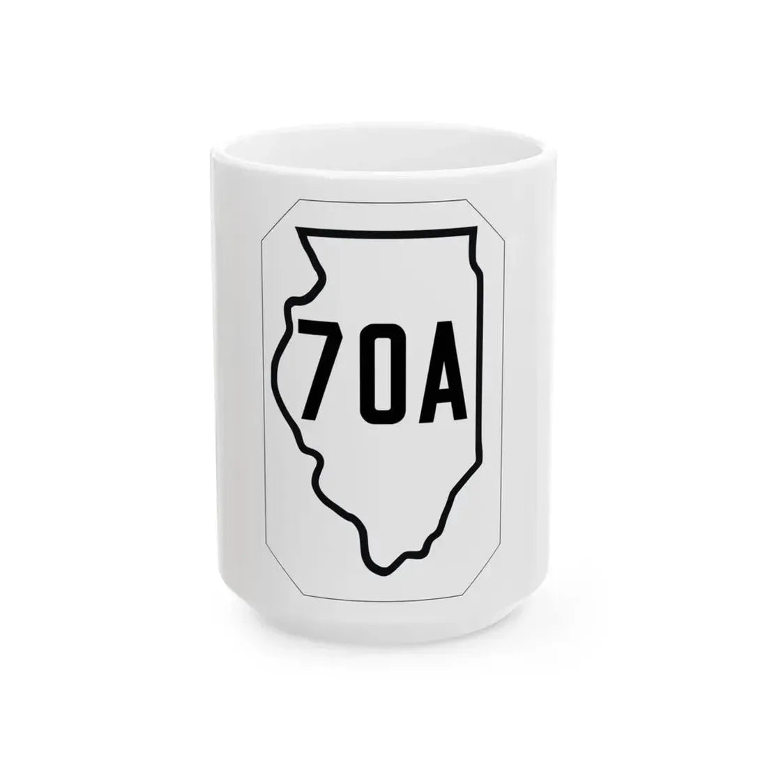 Illinois 70A 1926 (Illinois) (Road Sign) White Coffee Mug 15oz - Go Mug Yourself