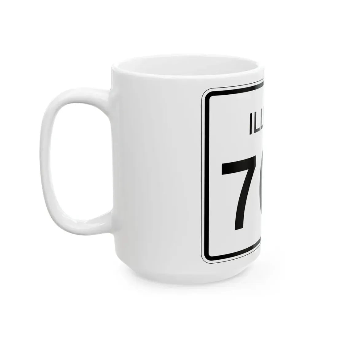 Illinois 70A (Illinois) (Road Sign) White Coffee Mug - Go Mug Yourself