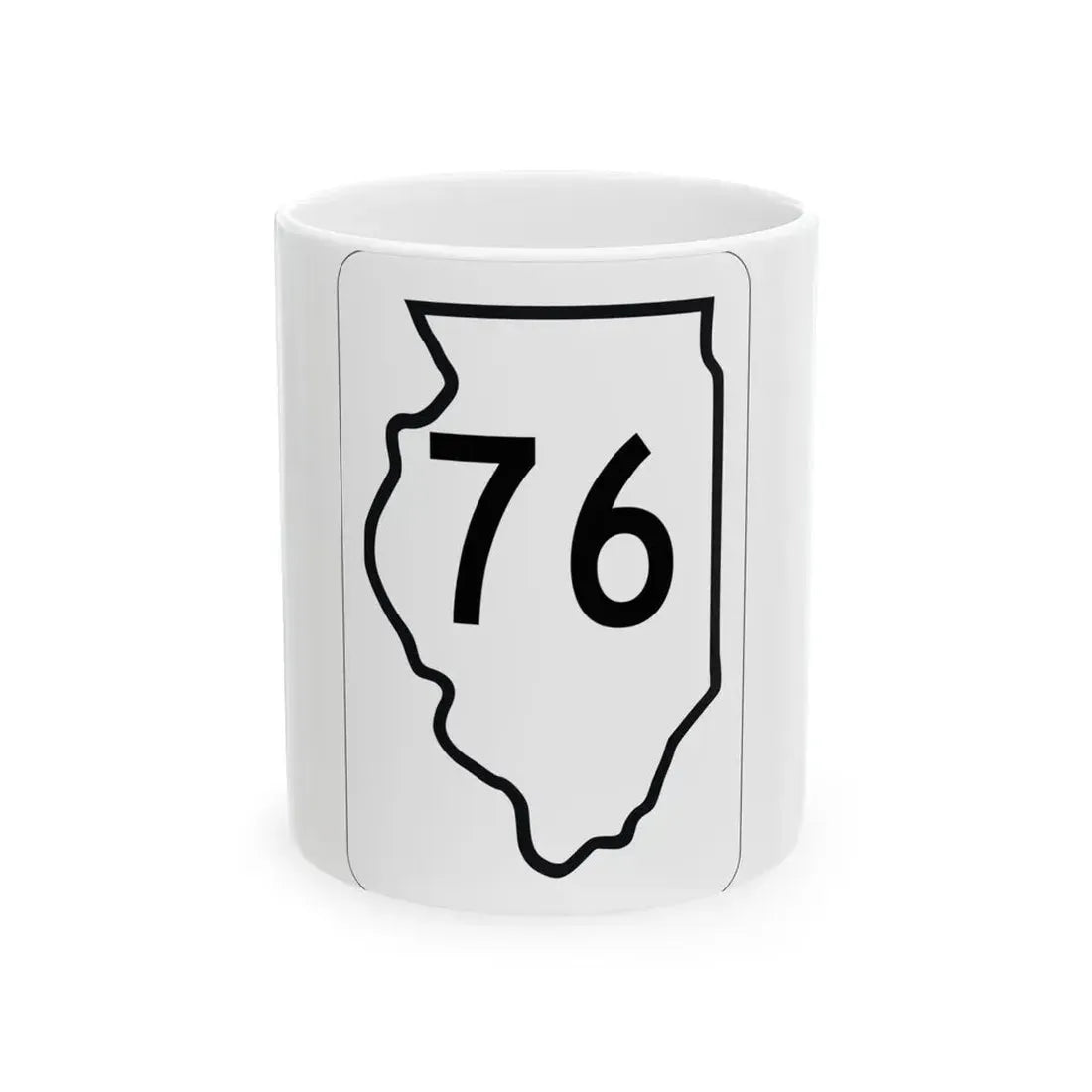 Illinois 76 1950 (Illinois) (Road Sign) White Coffee Mug 11oz - Go Mug Yourself
