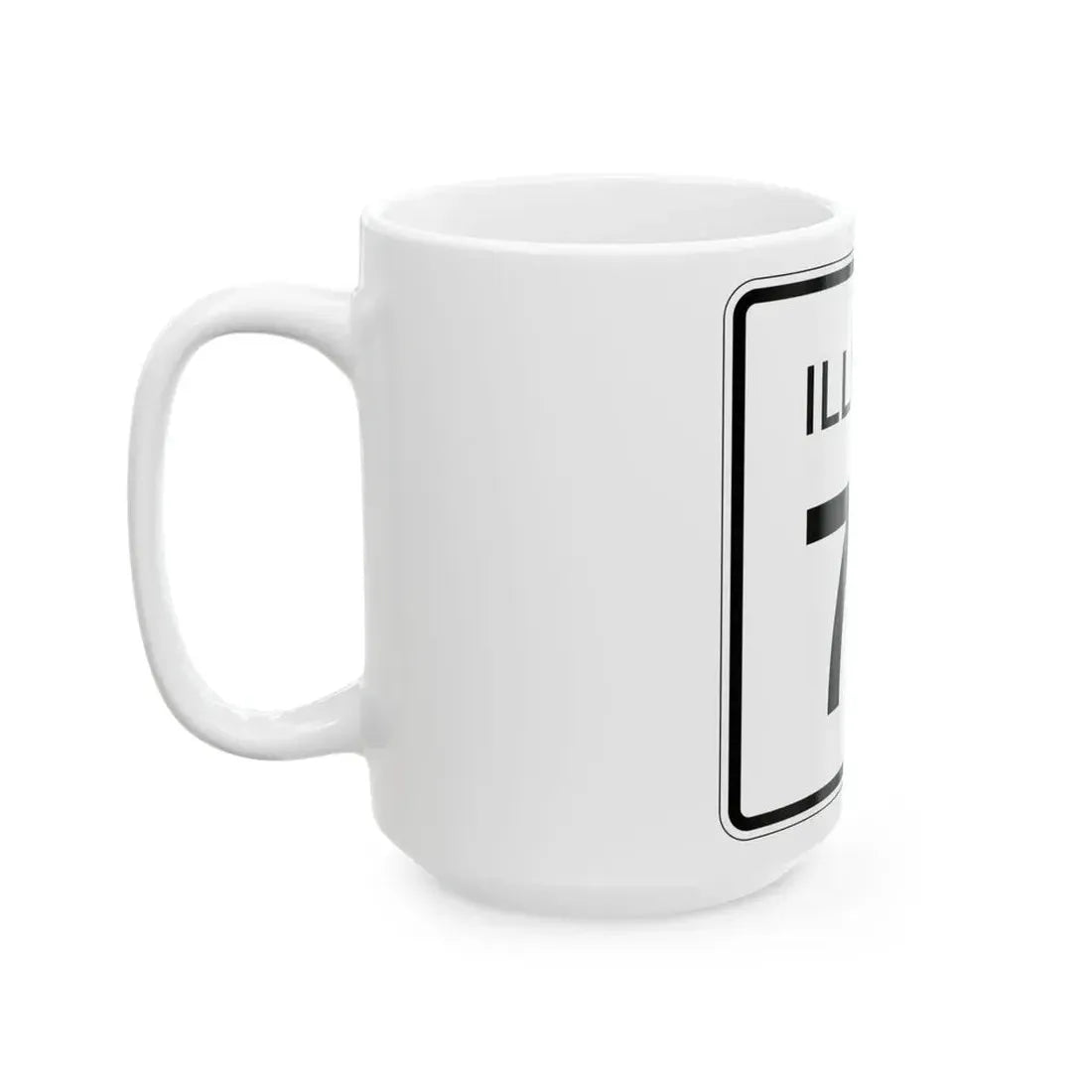 Illinois 76 (Illinois) (Road Sign) White Coffee Mug - Go Mug Yourself