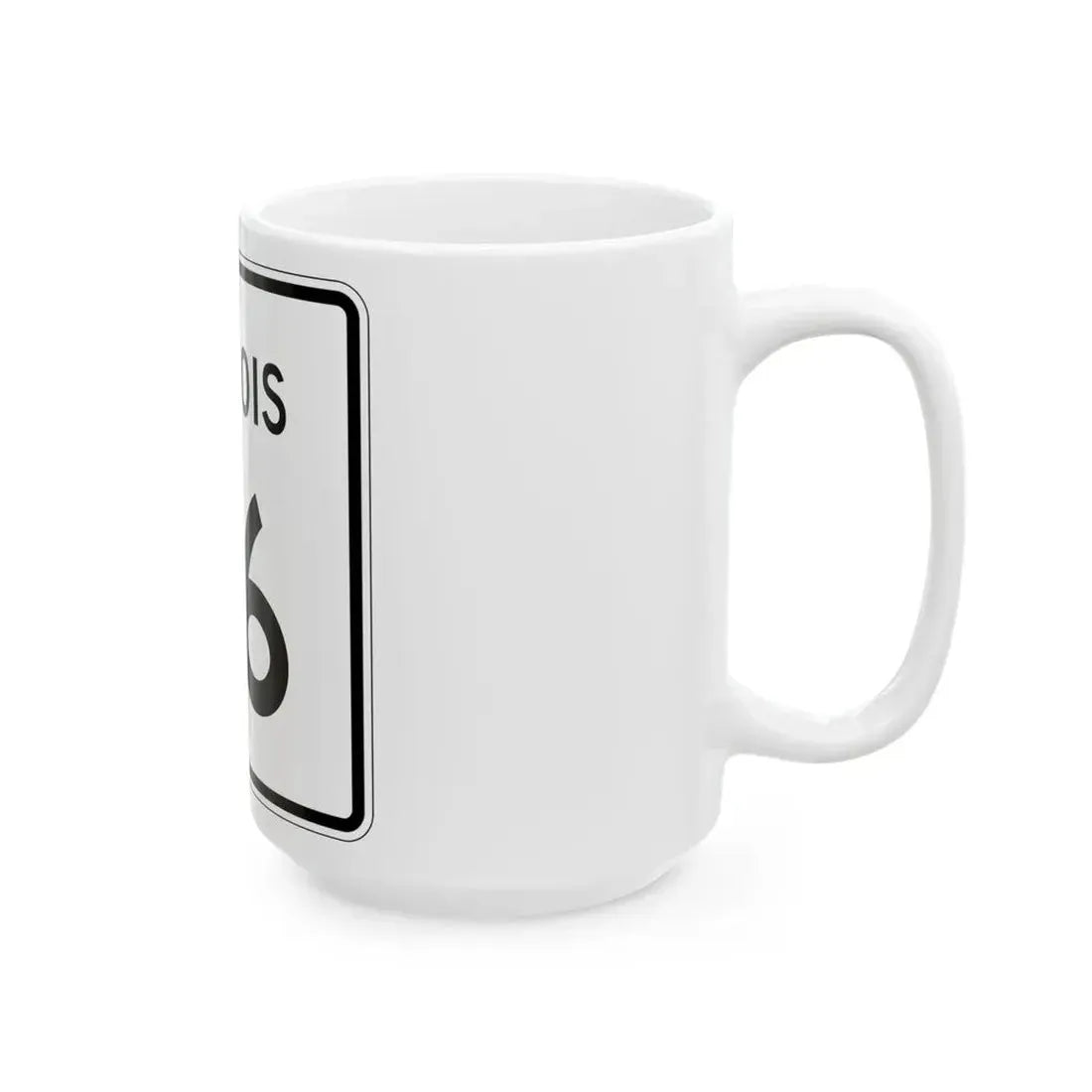 Illinois 76 (Illinois) (Road Sign) White Coffee Mug - Go Mug Yourself