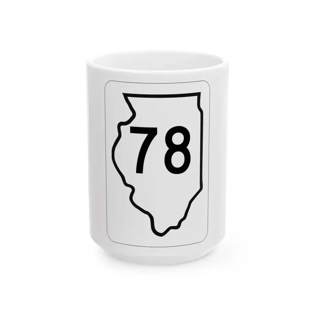 Illinois 78 1950 (Illinois) (Road Sign) White Coffee Mug 15oz - Go Mug Yourself