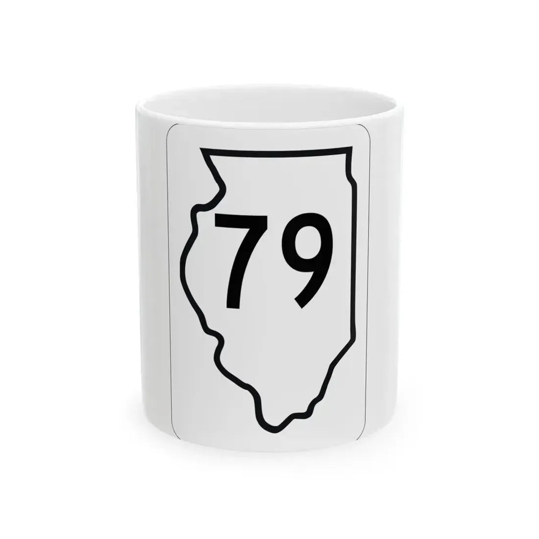 Illinois 79 1950 (Illinois) (Road Sign) White Coffee Mug 11oz - Go Mug Yourself