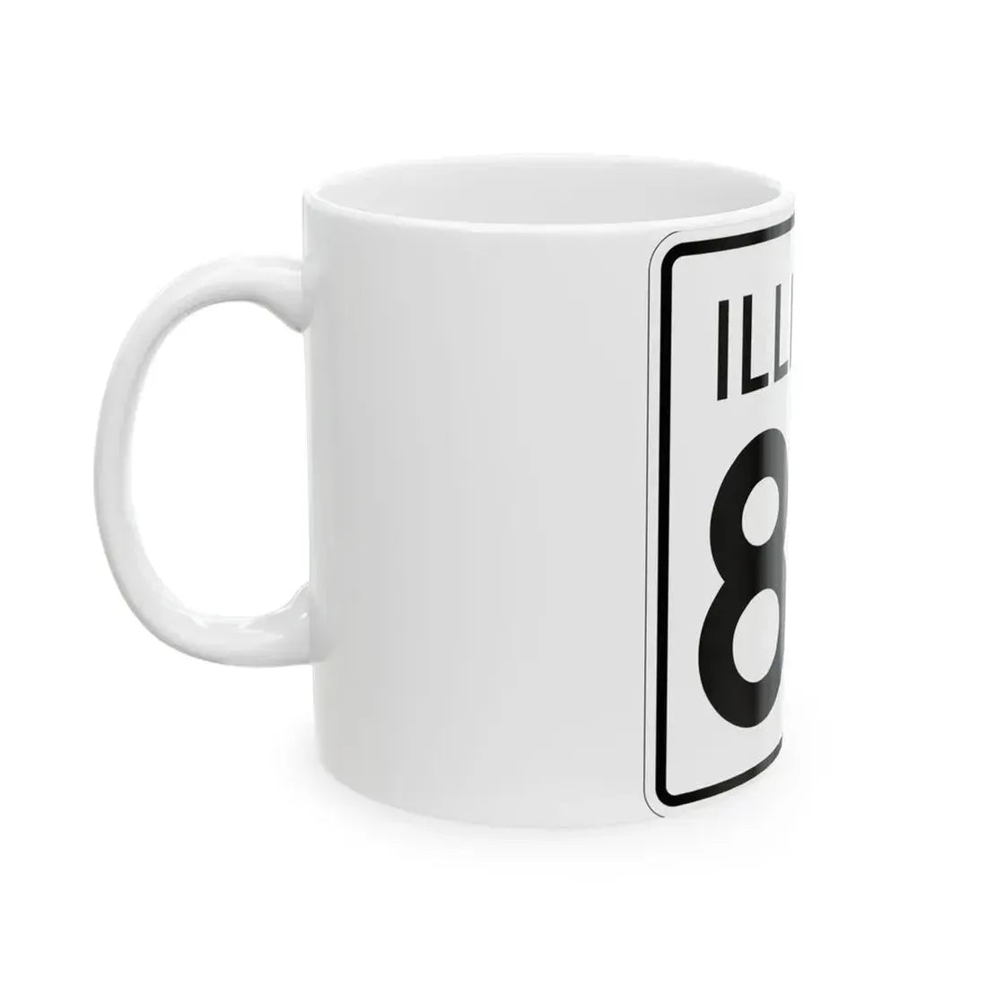 Illinois 80 1960 (Illinois) (Road Sign) White Coffee Mug - Go Mug Yourself
