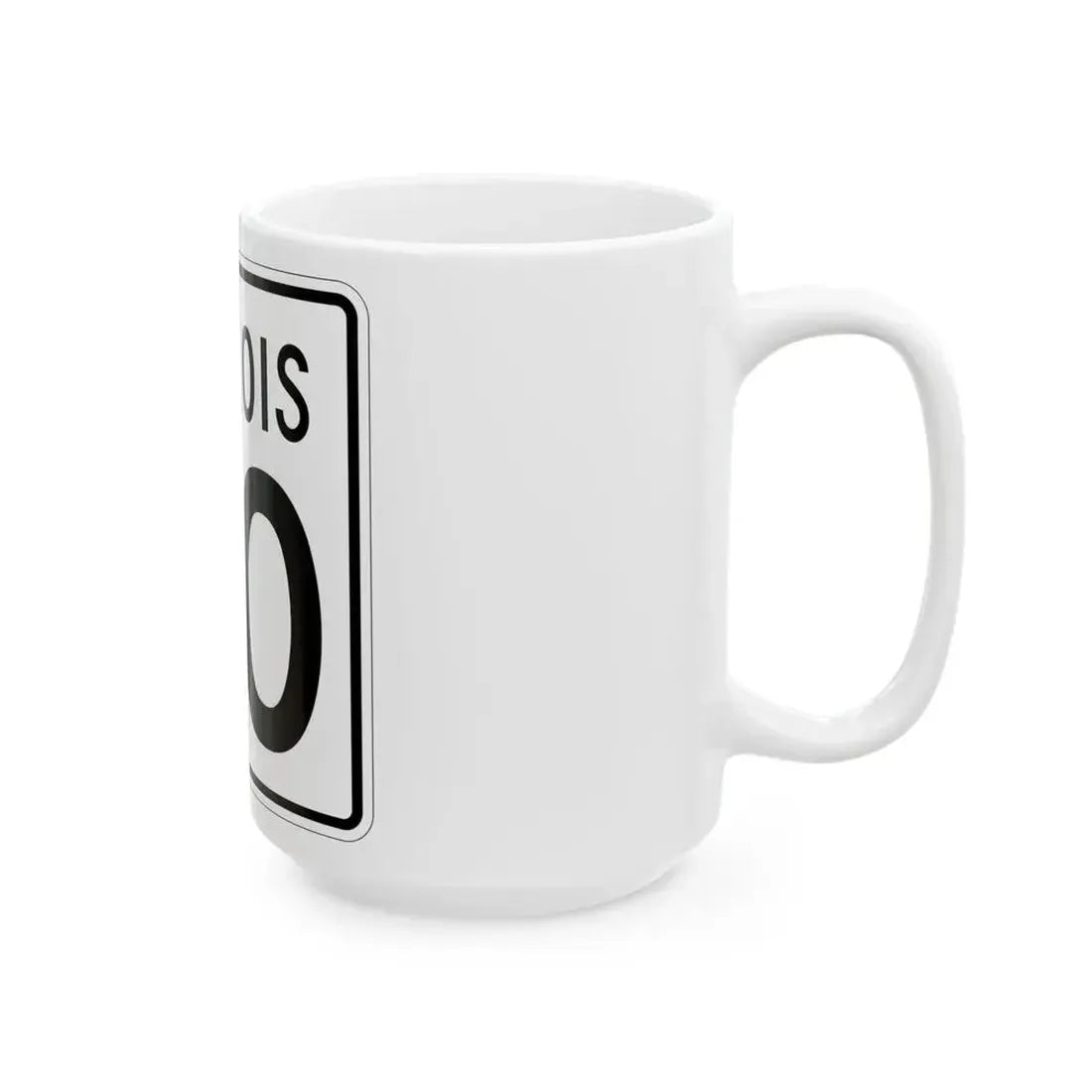 Illinois 80 1960 (Illinois) (Road Sign) White Coffee Mug - Go Mug Yourself