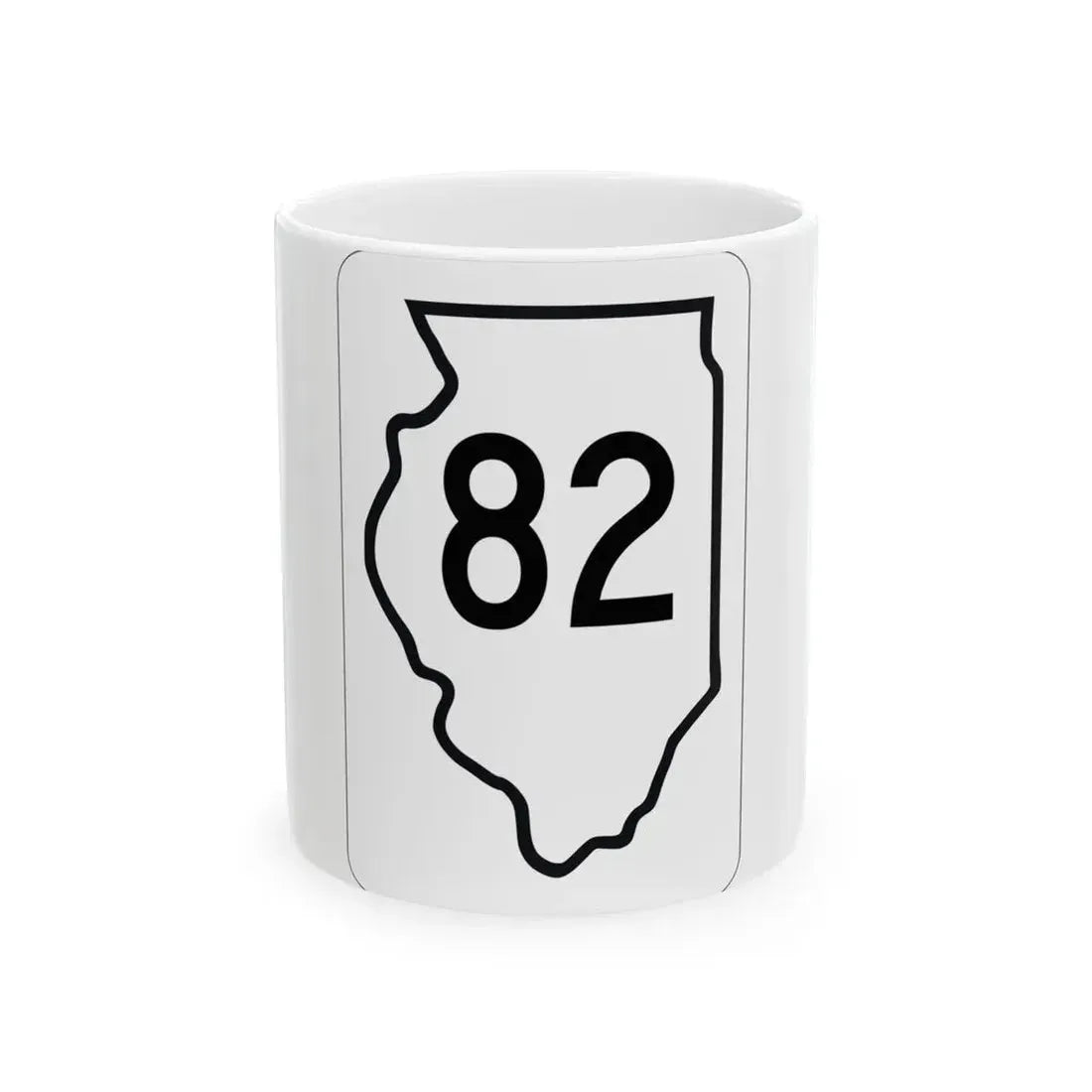 Illinois 82 1950 (Illinois) (Road Sign) White Coffee Mug 11oz - Go Mug Yourself