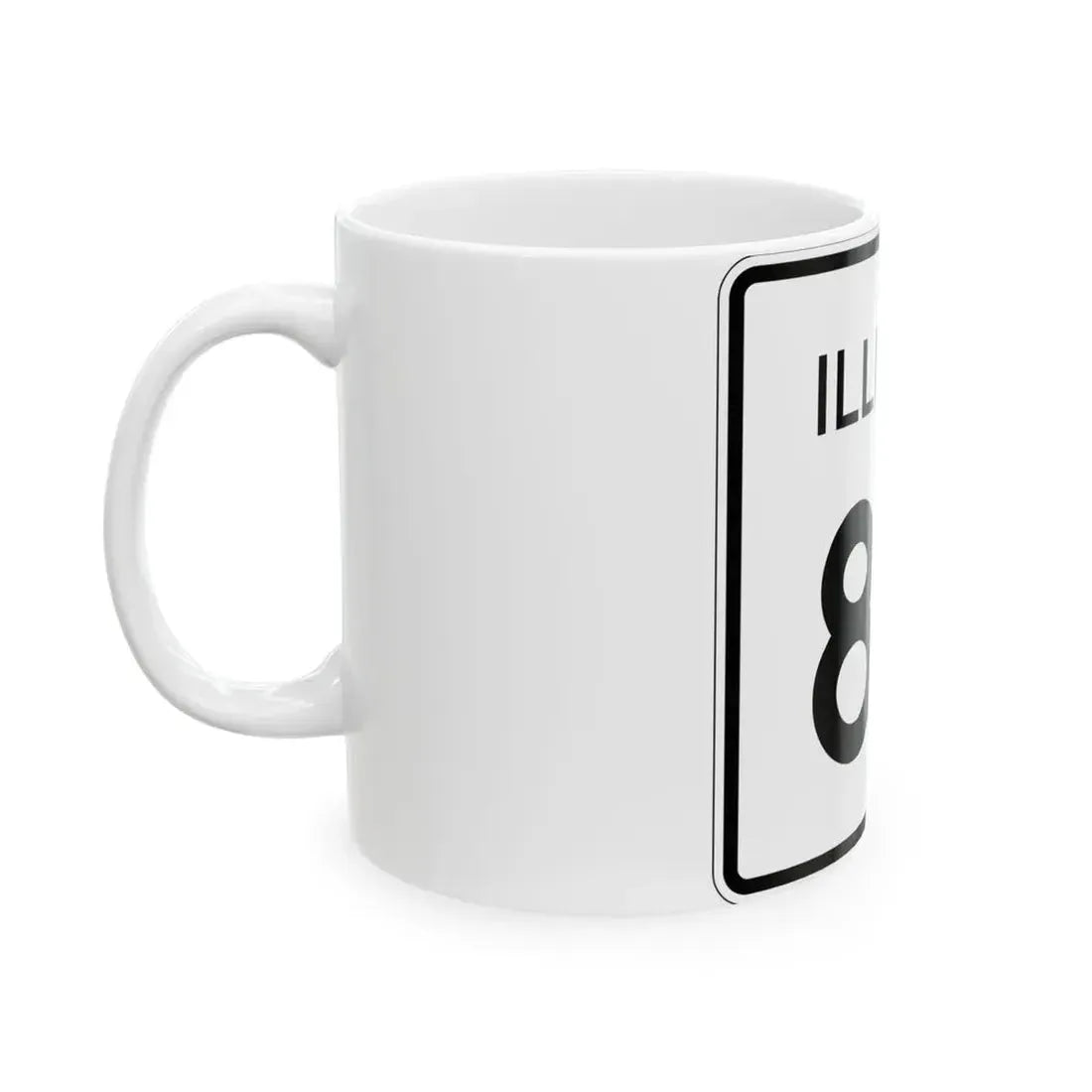 Illinois 82 (Illinois) (Road Sign) White Coffee Mug - Go Mug Yourself