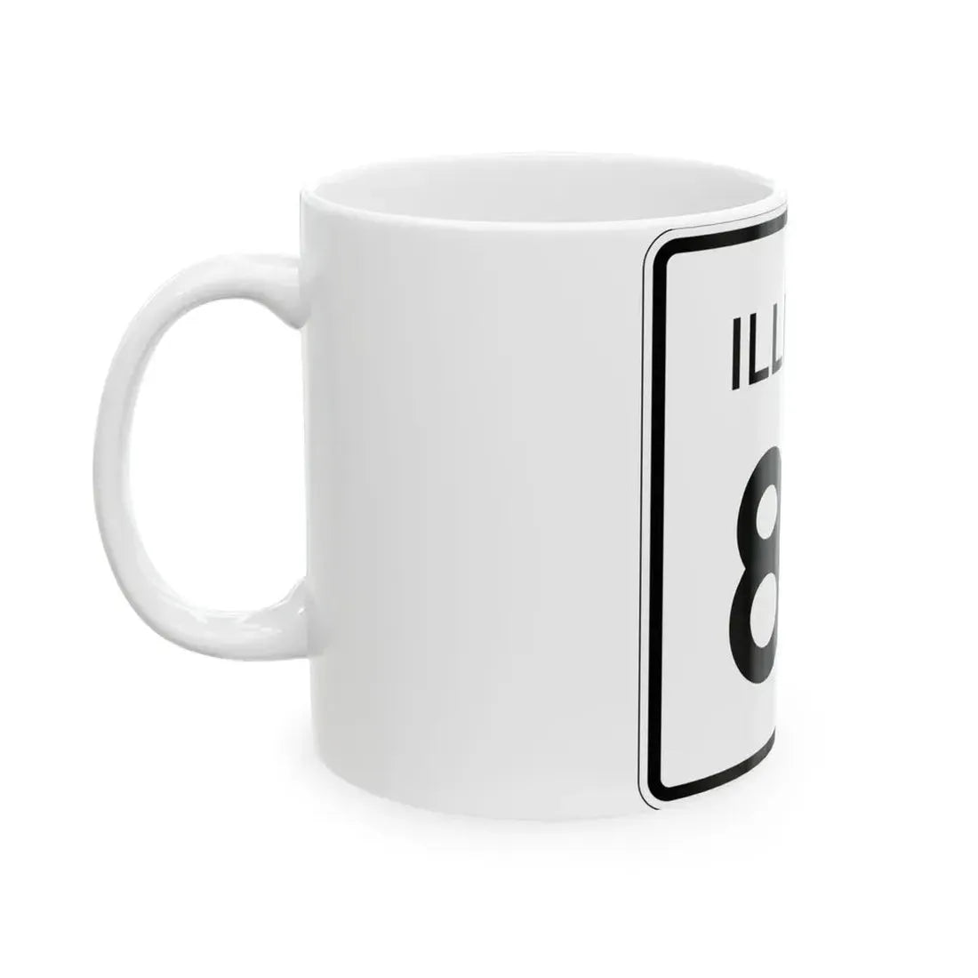 Illinois 83 (Illinois) (Road Sign) White Coffee Mug - Go Mug Yourself