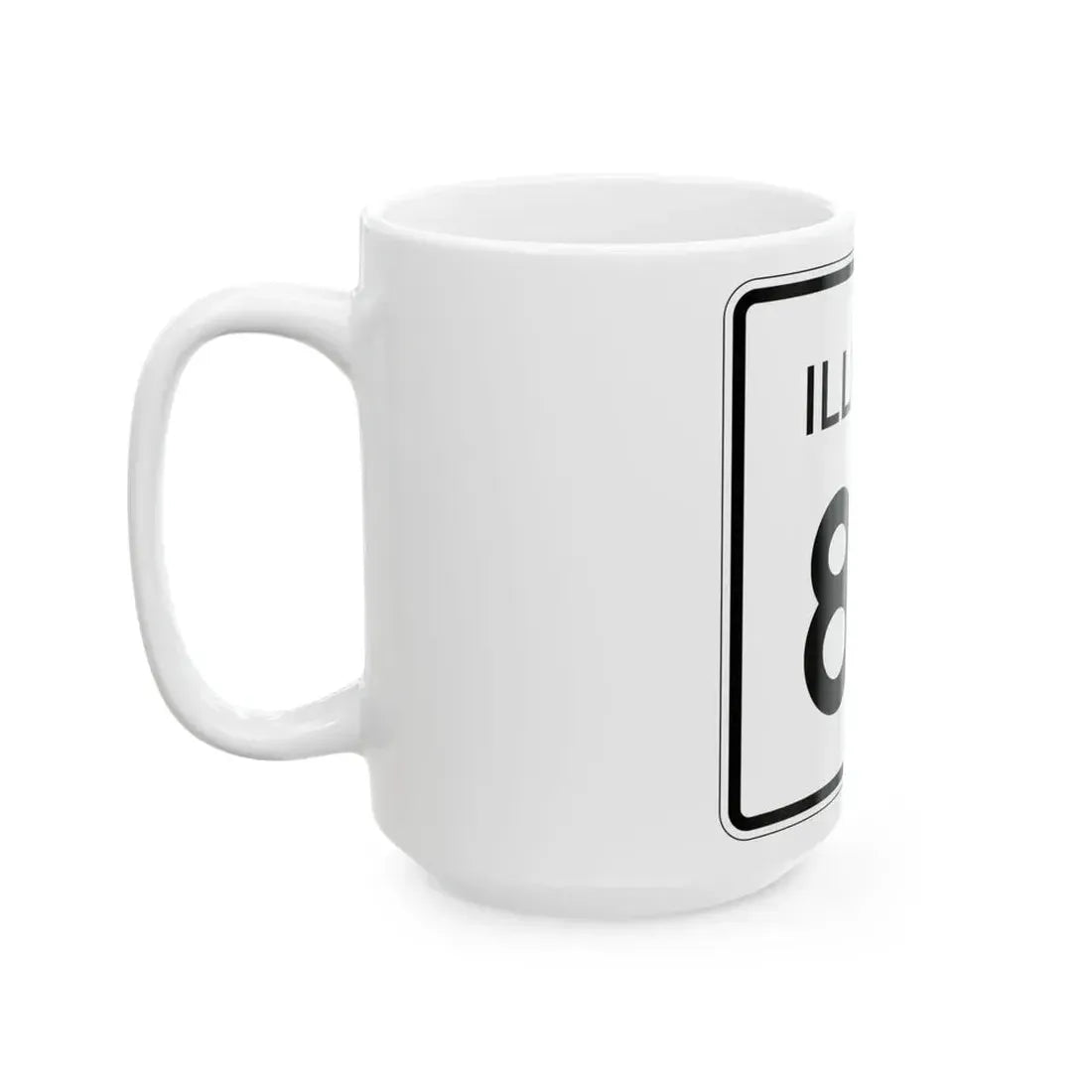 Illinois 83 (Illinois) (Road Sign) White Coffee Mug - Go Mug Yourself