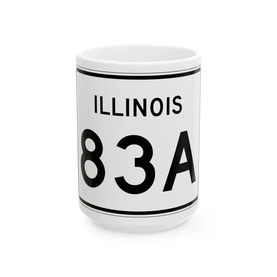 Illinois 83A (Illinois) (Road Sign) White Coffee Mug 15oz - Go Mug Yourself