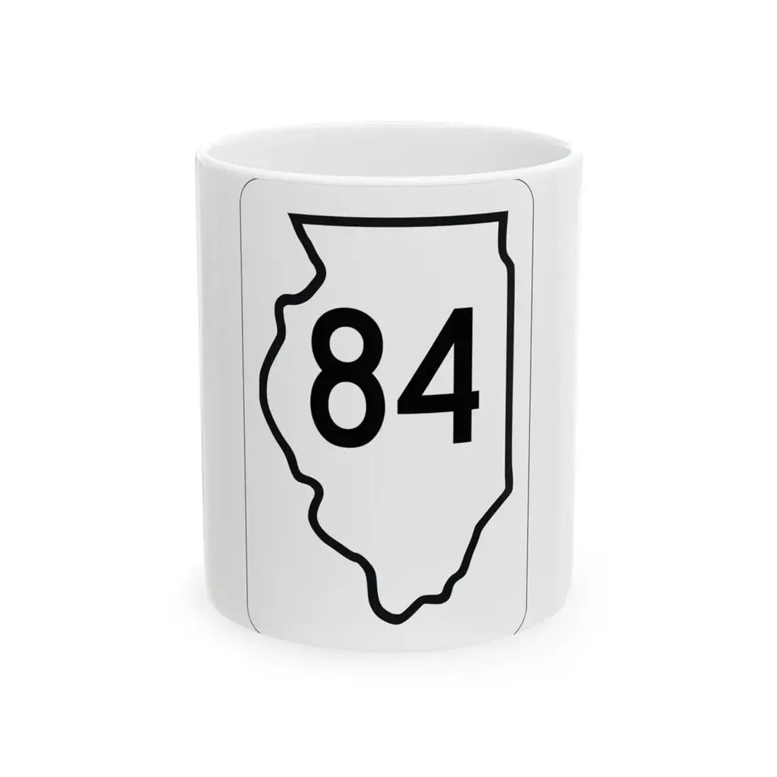 Illinois 84 1950 (Illinois) (Road Sign) White Coffee Mug 11oz - Go Mug Yourself