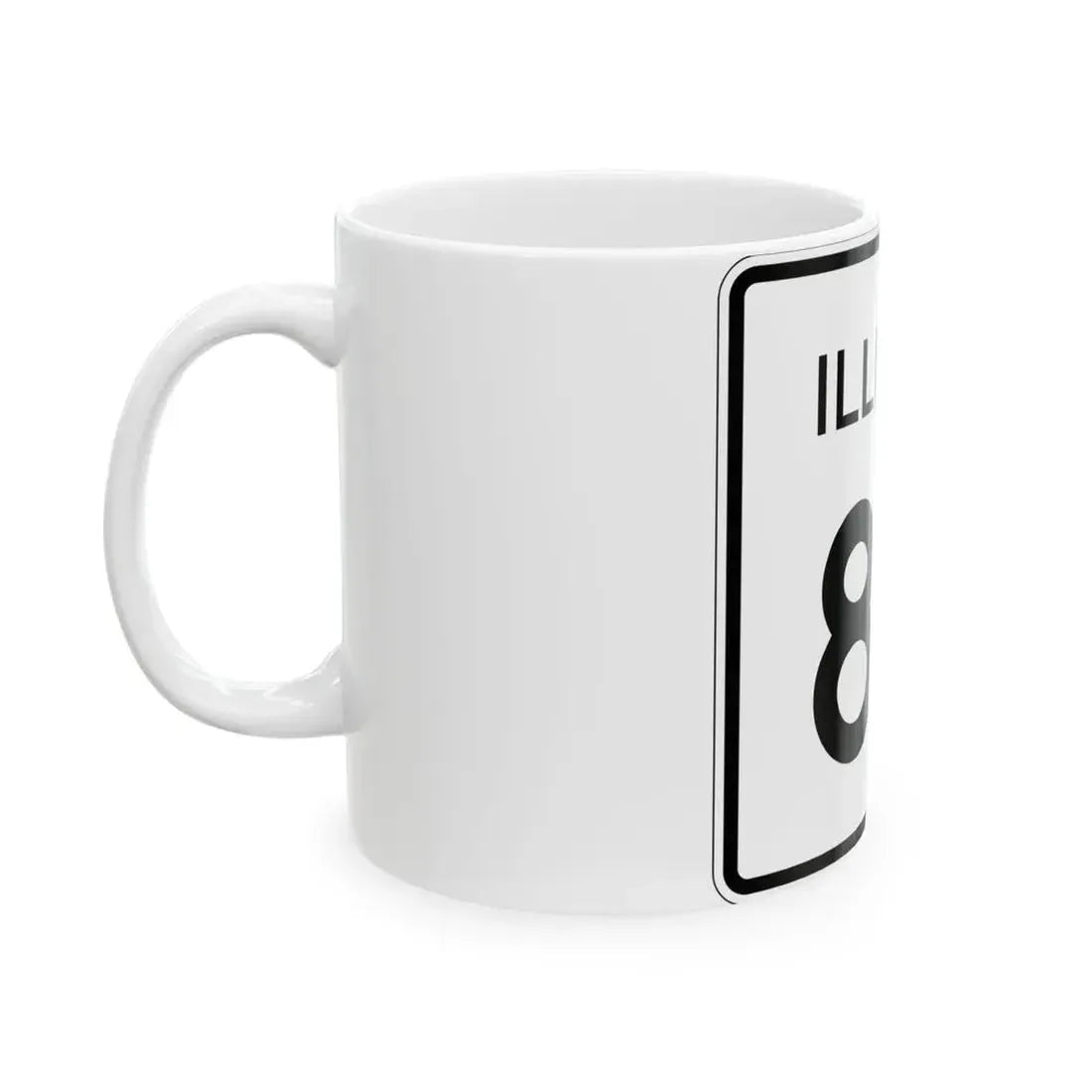 Illinois 84 (Illinois) (Road Sign) White Coffee Mug - Go Mug Yourself