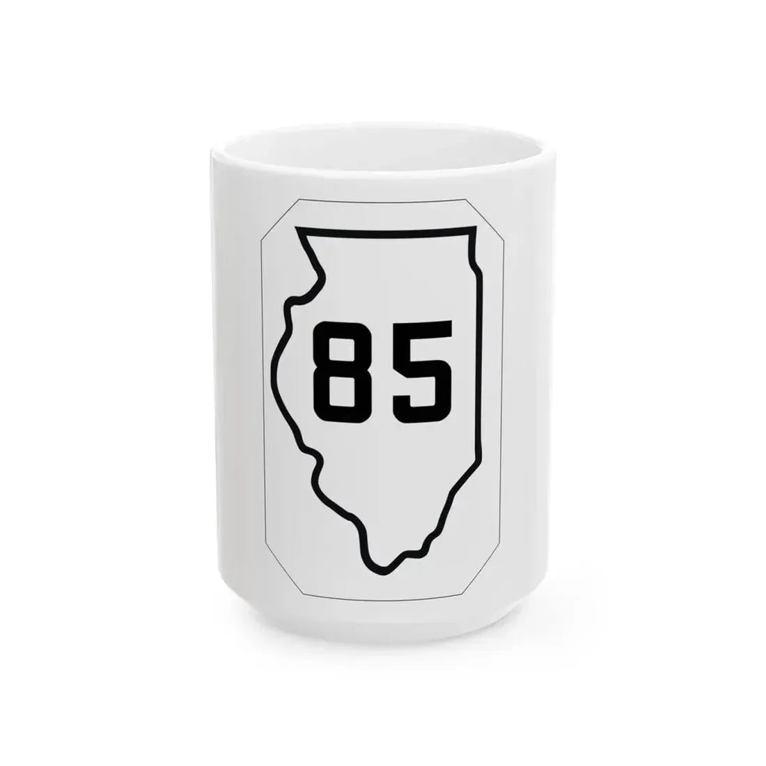Illinois 85 1926 (Illinois) (Road Sign) White Coffee Mug 15oz - Go Mug Yourself
