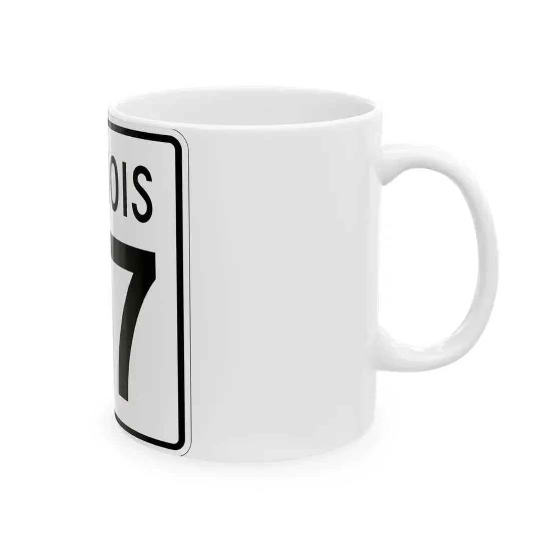 Illinois 87 1960 (Illinois) (Road Sign) White Coffee Mug - Go Mug Yourself
