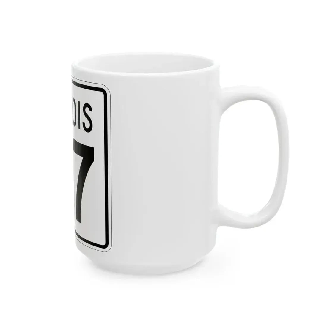 Illinois 87 1960 (Illinois) (Road Sign) White Coffee Mug - Go Mug Yourself