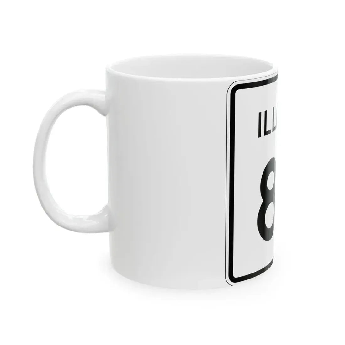 Illinois 87 (Illinois) (Road Sign) White Coffee Mug - Go Mug Yourself