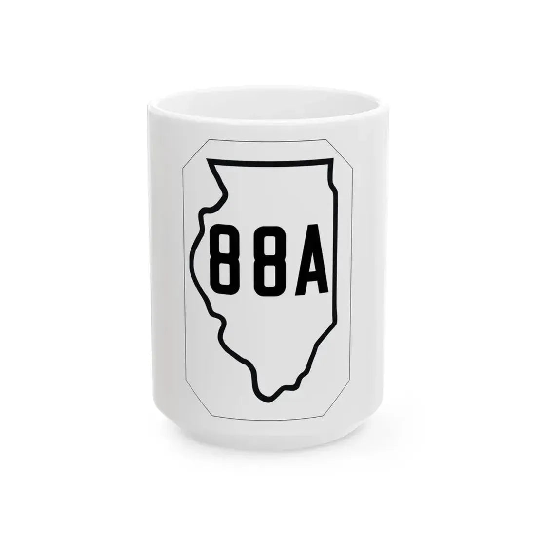 Illinois 88A 1926 (Illinois) (Road Sign) White Coffee Mug 15oz - Go Mug Yourself