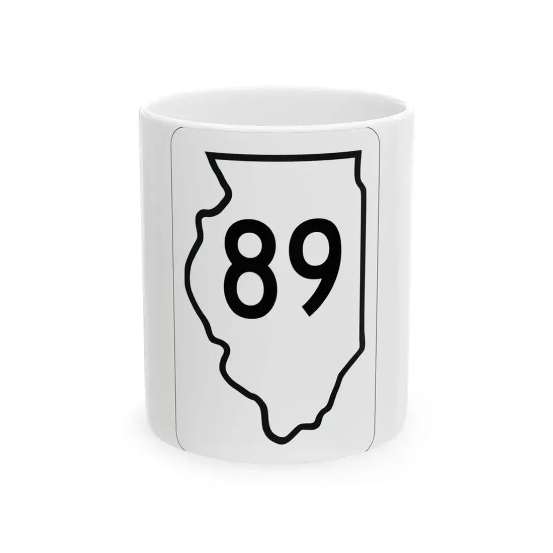 Illinois 89 1950 (Illinois) (Road Sign) White Coffee Mug 11oz - Go Mug Yourself