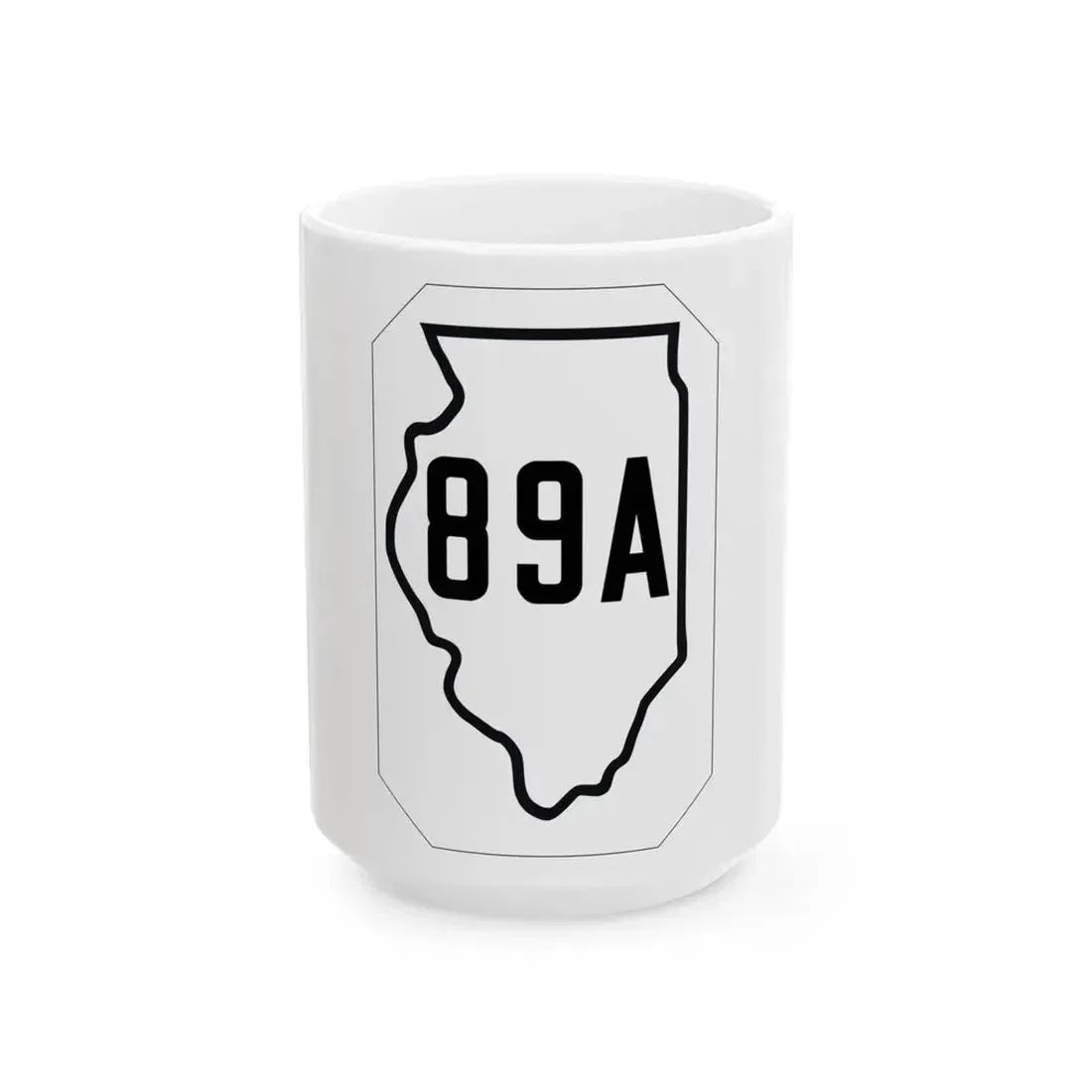 Illinois 89A 1926 (Illinois) (Road Sign) White Coffee Mug 15oz - Go Mug Yourself