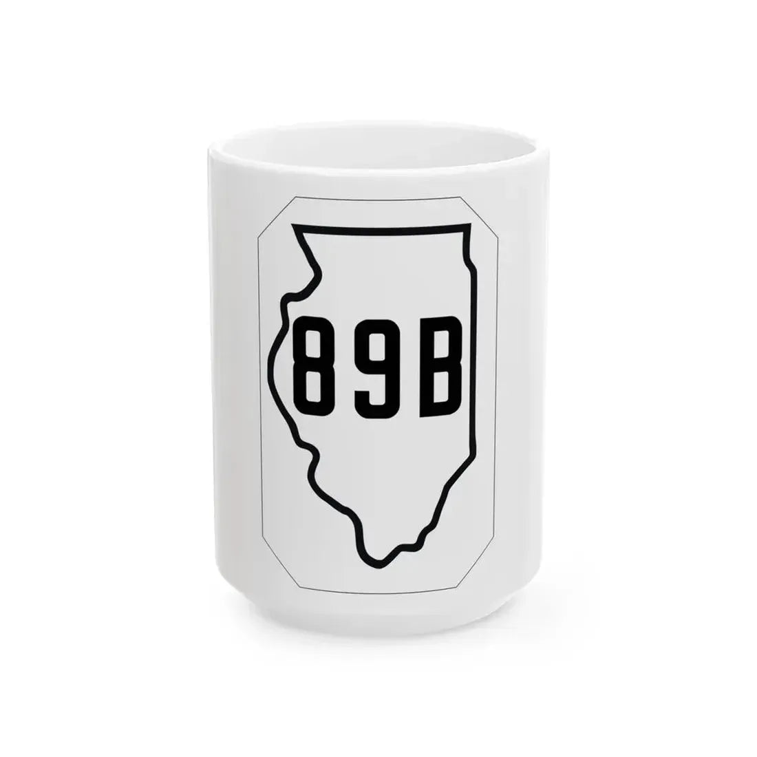 Illinois 89B 1926 (Illinois) (Road Sign) White Coffee Mug 15oz - Go Mug Yourself