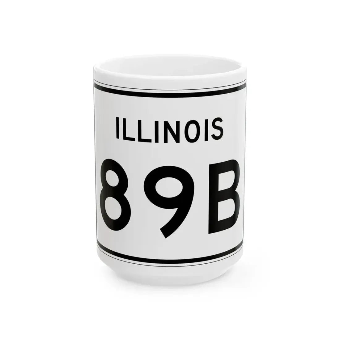 Illinois 89B (Illinois) (Road Sign) White Coffee Mug 15oz - Go Mug Yourself