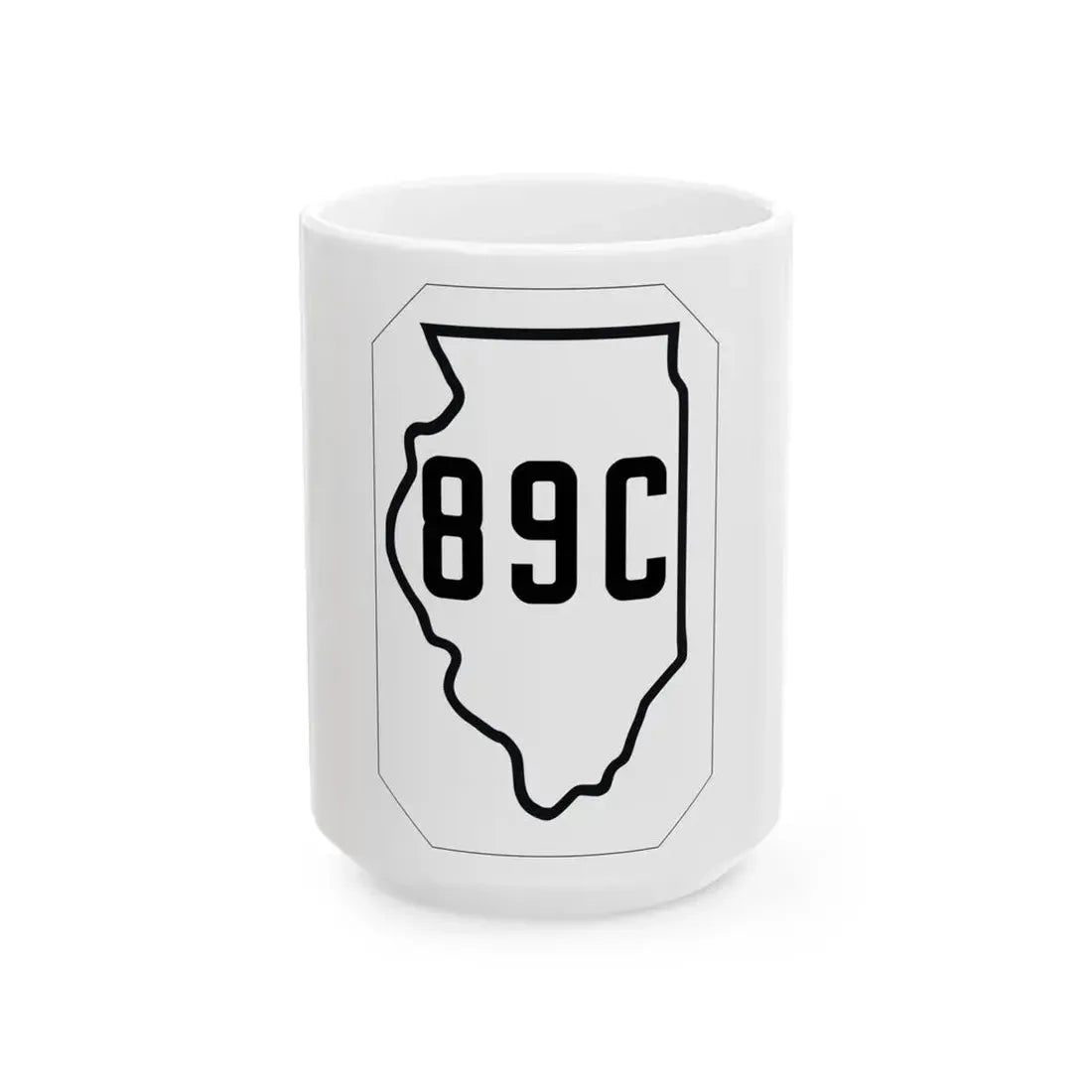 Illinois 89C 1926 (Illinois) (Road Sign) White Coffee Mug 15oz - Go Mug Yourself
