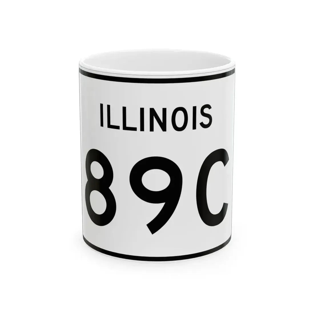 Illinois 89C (Illinois) (Road Sign) White Coffee Mug 11oz - Go Mug Yourself