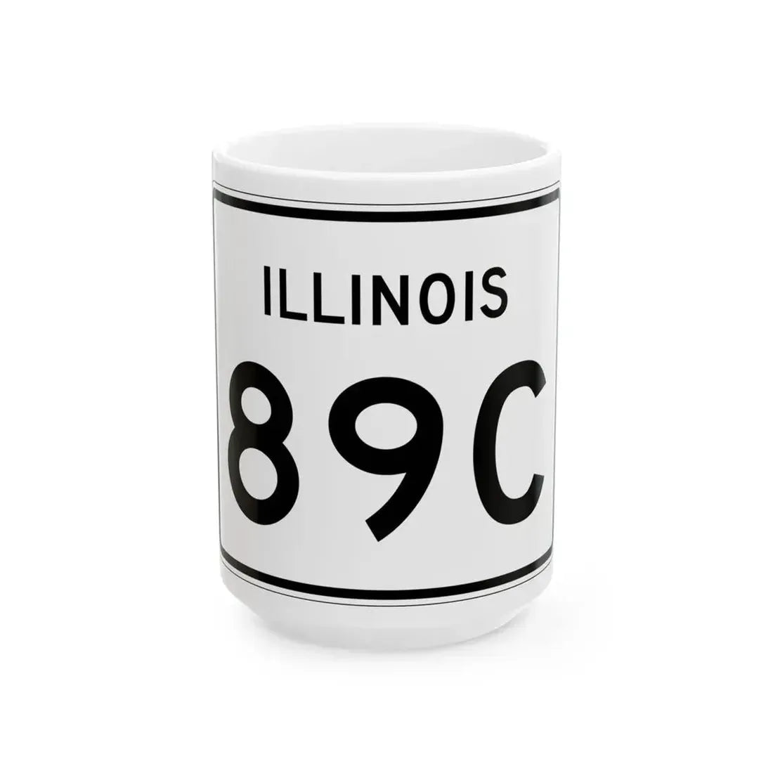 Illinois 89C (Illinois) (Road Sign) White Coffee Mug 15oz - Go Mug Yourself