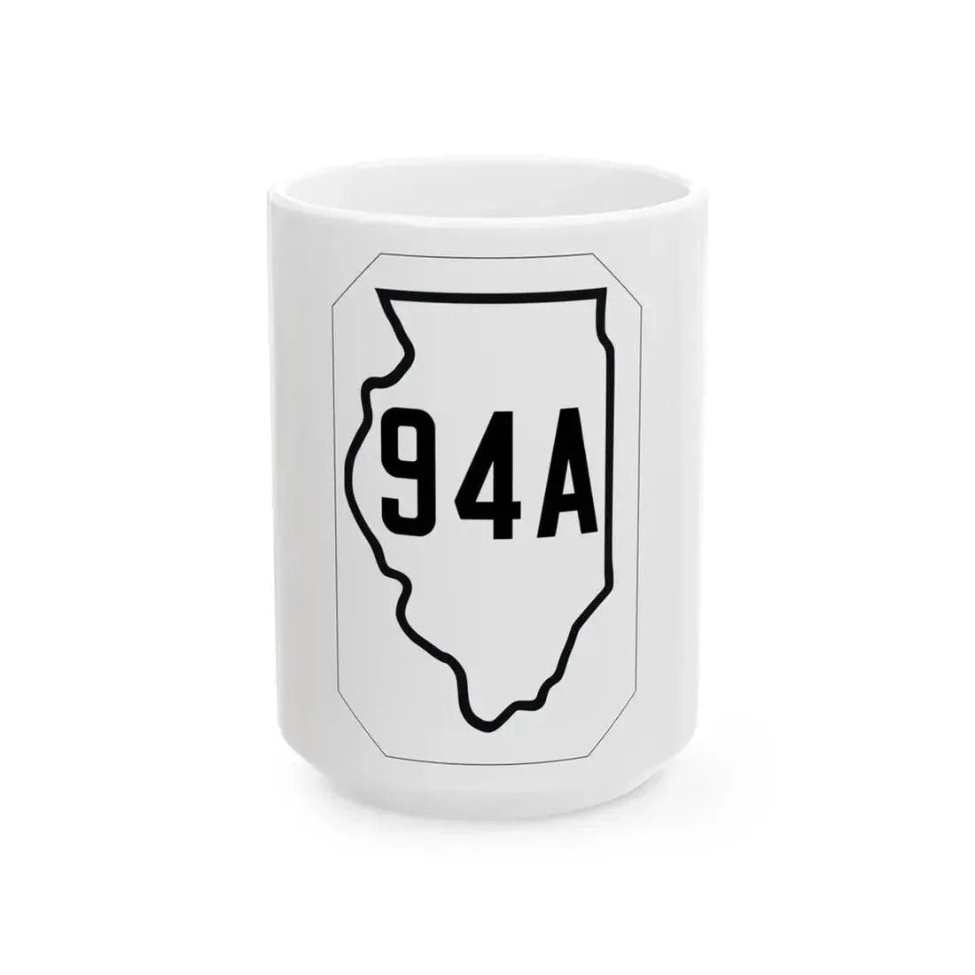 Illinois 94A 1926 (Illinois) (Road Sign) White Coffee Mug 15oz - Go Mug Yourself