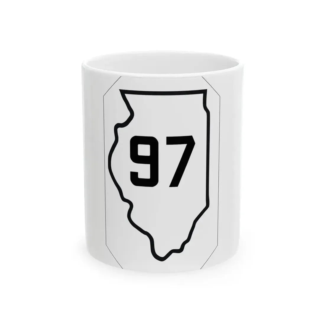 Illinois 97 1926 (Illinois) (Road Sign) White Coffee Mug 11oz - Go Mug Yourself