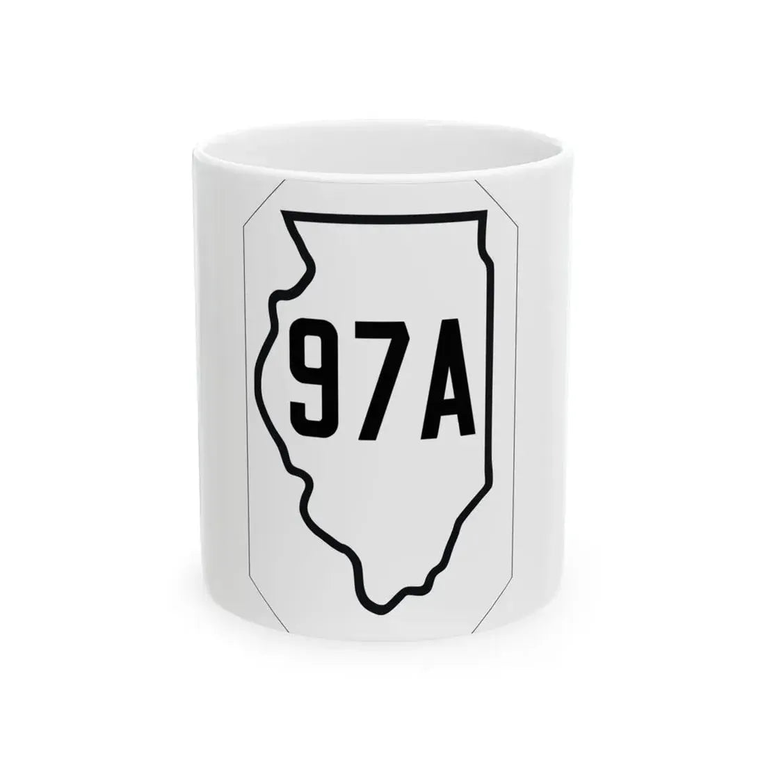 Illinois 97A 1926 (Illinois) (Road Sign) White Coffee Mug 11oz - Go Mug Yourself