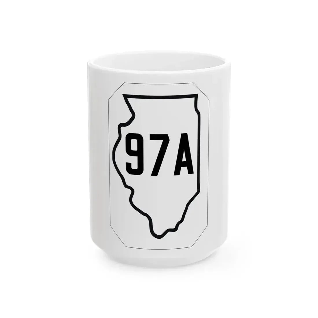 Illinois 97A 1926 (Illinois) (Road Sign) White Coffee Mug 15oz - Go Mug Yourself