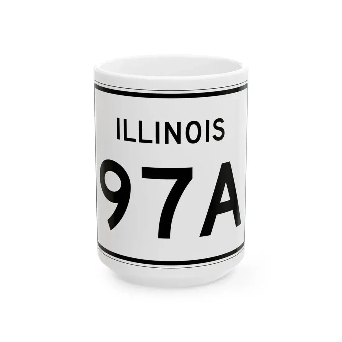 Illinois 97A (Illinois) (Road Sign) White Coffee Mug 15oz - Go Mug Yourself
