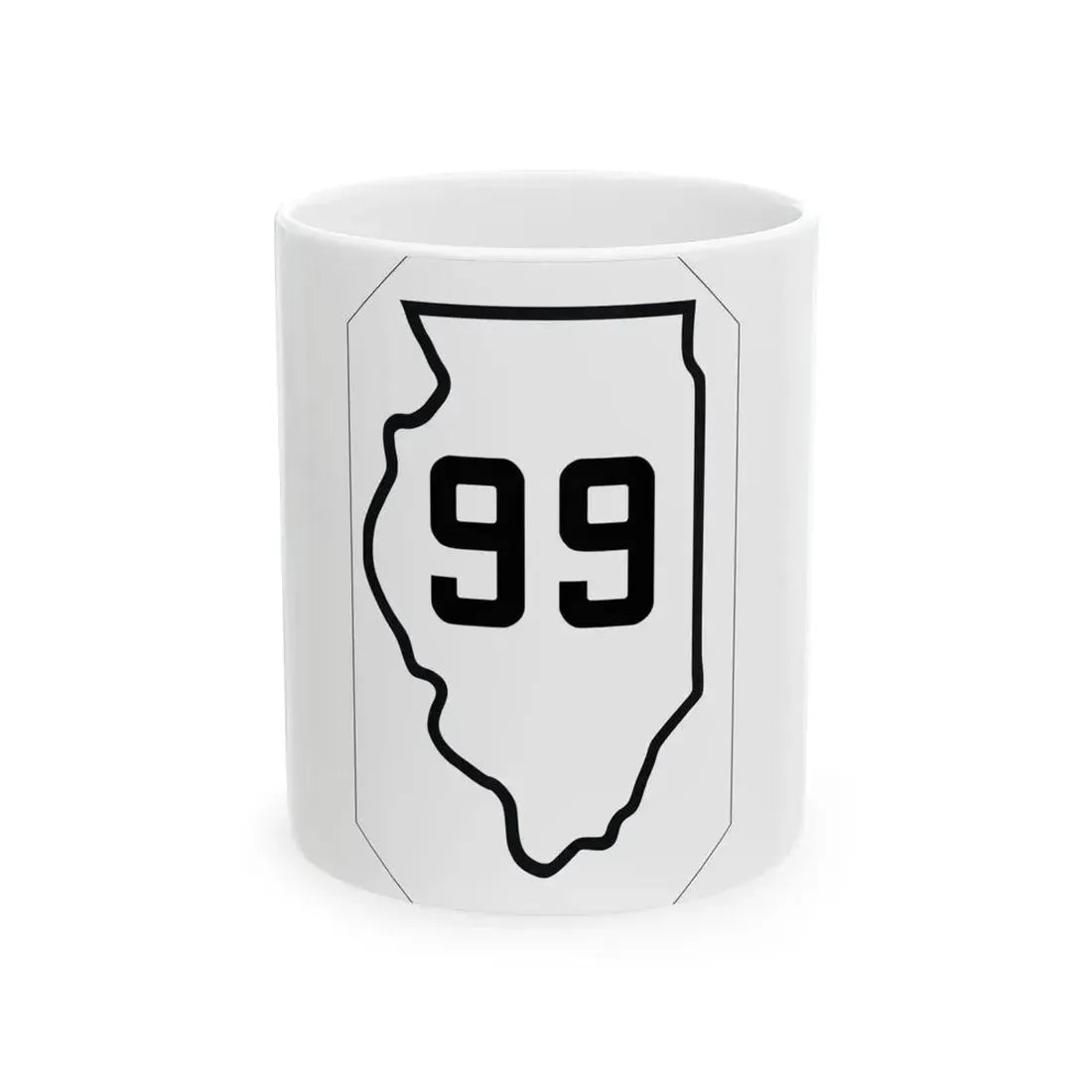 Illinois 99 1926 (Illinois) (Road Sign) White Coffee Mug 11oz - Go Mug Yourself