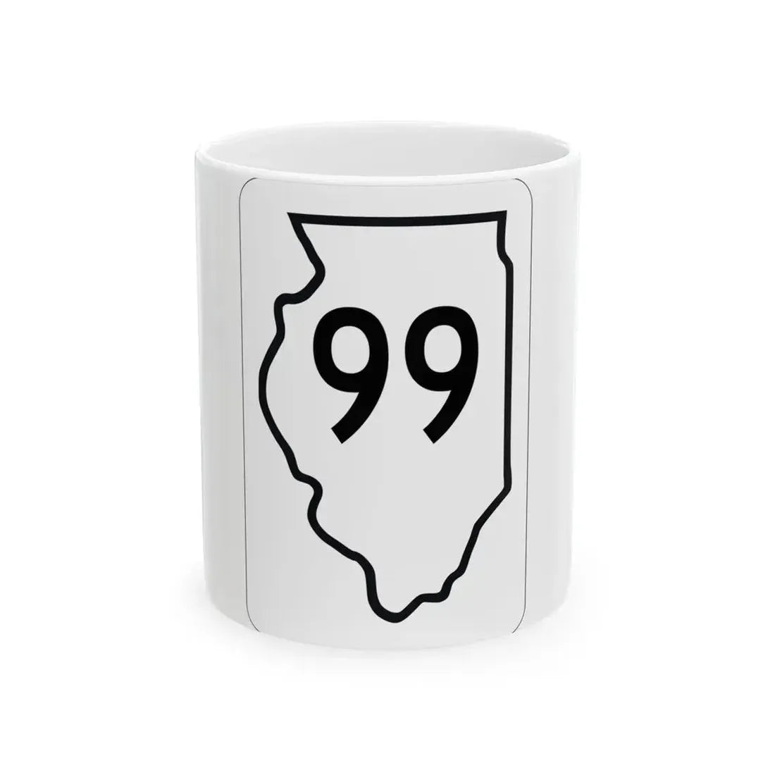 Illinois 99 1950 (Illinois) (Road Sign) White Coffee Mug 11oz - Go Mug Yourself