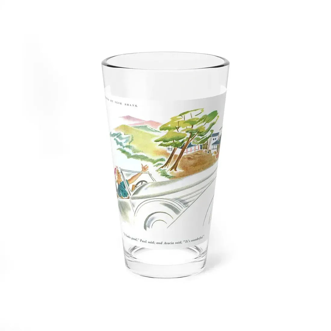Illustration by Ilse Shank, 1937 - Pint Glass 16oz 16oz - Go Mug Yourself