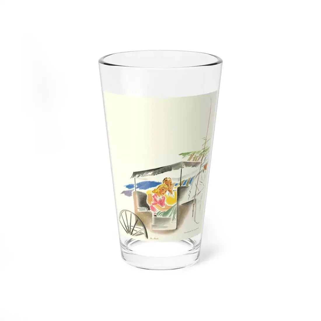 Illustration by Ilse Shank, 1938 - Pint Glass 16oz 16oz - Go Mug Yourself