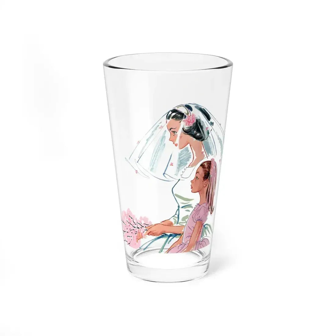 Illustration From Woman magazine, 1957 - Pint Glass 16oz 16oz - Go Mug Yourself