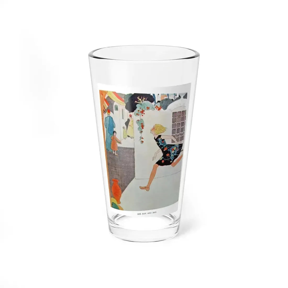 Illustration in 1920s Happy Holiday Stories book (1) - Pint Glass 16oz 16oz - Go Mug Yourself