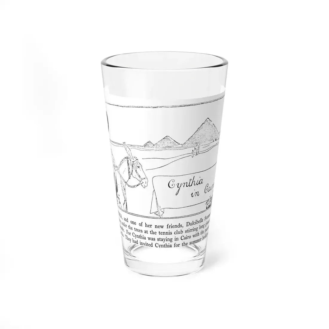 Illustration in 1920s Happy Holiday Stories book (3) - Pint Glass 16oz 16oz - Go Mug Yourself