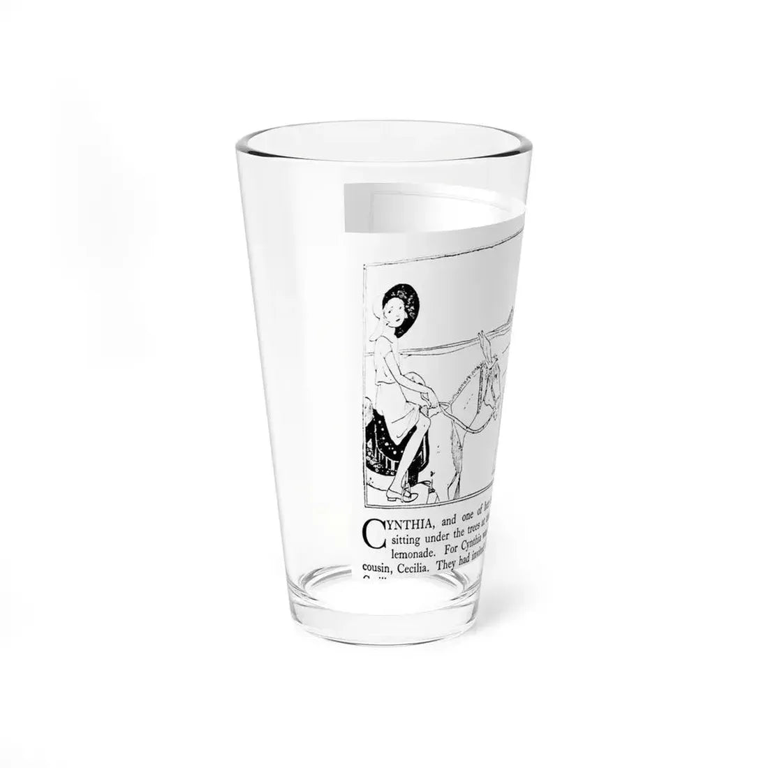 Illustration in 1920s Happy Holiday Stories book (3) - Pint Glass 16oz - Go Mug Yourself