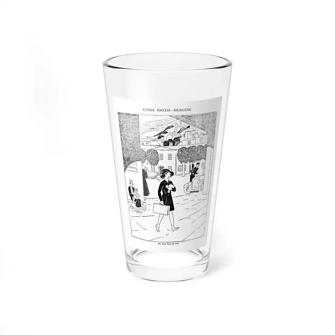 Illustration in 1920s Happy Holiday Stories book (5) - Pint Glass 16oz 16oz - Go Mug Yourself